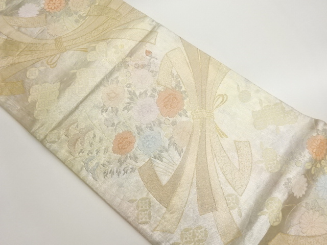 JAPANESE FUKURO OBI / WOVEN FLOWERS